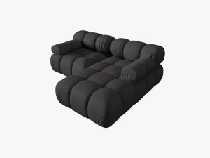 COLTAR MODULAR BELLIS, DREAPTA, 2 LOCURI, 191 CM, ESPRESSO 15, TAPITERIE DIN CATIFEA 3D, MICADONI - Img 3