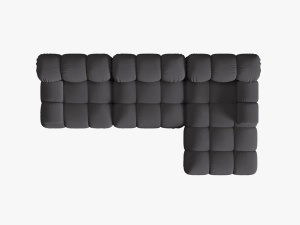 COLTAR MODULAR BELLIS, DREAPTA, 3 LOCURI, 285 CM, ESPRESSO 15, TAPITERIE DIN CATIFEA 3D, DESIGN DEOSEBIT - Img 2