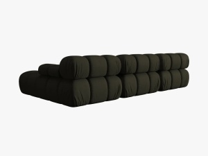 COLTAR MODULAR BELLIS, DREAPTA, 3 LOCURI, 285 CM, VERDE 77, TAPITERIE DIN CATIFEA 3D, DESIGN DEOSEBIT - Img 6