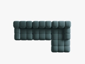 COLTAR MODULAR BELLIS, DREAPTA, 3 LOCURI, 285 CM, VERDE PETROL 87, TAPITERIE DIN CATIFEA, DESIGN DEOSEBIT - Img 3