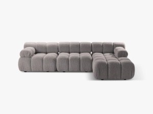 COLTAR MODULAR BELLIS, DREAPTA, 4 LOCURI, 282 CM, TAPITERIE BOUCLE, DIVERSE CULORI, DESIGN DEOSEBIT
