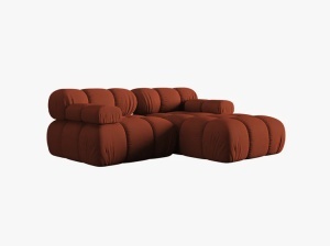 COLTAR MODULAR BELLIS, PE DREAPTA, CARAMIZIU, CU TAPITERIE DIN TEXTIL 3D SONIC, MICADONI - Img 2