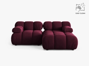 COLTAR MODULAR BELLIS, PE DREAPTA, VISINIU, CU TAPITERIE DIN CATIFEA VENUS, MICADONI