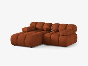 COLTAR MODULAR BELLIS, PE STANGA, CARAMIZIU, CU TAPITERIE DIN TEXTIL STRUCTURAT LIBERTY, MICADONI - Img 2