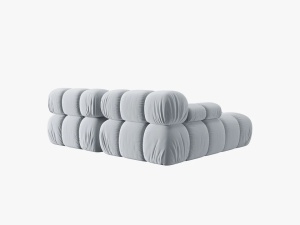 COLTAR MODULAR BELLIS, STANGA, 2 LOCURI, 191 CM, ALBASTRU DESCHIS 80, TAPITERIE DIN CATIFEA, BESOLUX - Img 4