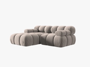 COLTAR MODULAR BELLIS, STANGA, 2 LOCURI, 191 CM, BEJ 16, TAPITERIE DIN CATIFEA, DESIGN DEOSEBIT - Img 5