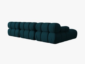 COLTAR MODULAR BELLIS, STANGA, 3 LOCURI, 285 CM, BLEUMARIN 87, TAPITERIE DIN CATIFEA 3D, DESIGN DEOSEBIT - Img 6