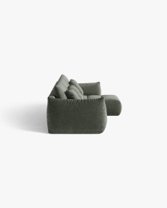 COLTAR MODULAR BLOOM, PE DREAPTA, VERDE MUSCHI, 327 CM, CU TAPITERIE DIN TEXTIL STRUCTURAT WIND, MICADONI - Img 3