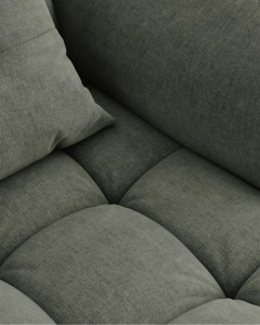 COLTAR MODULAR, CU 4 LOCURI, BLOOM, PE STANGA, VERDE MUSCHI, 316 CM, CU TAPITERIE DIN TEXTIL STRUCTURAT WIND, MICADONI - Img 6