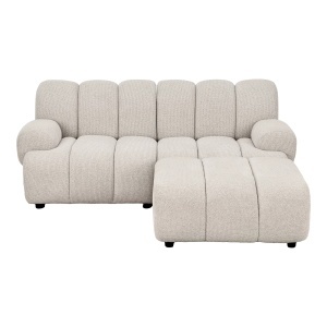 COLTAR MODULAR LIVING TAZA 190CM, DIN LEMN SI TEXTIL, CULOARE BEJ NISIPIU, HOUSE NORDIC
