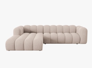 COLTAR MODULAR LUPIN, STANGA, 4 LOCURI, 288 CM, BEJ 30, TAPITERIE CHENILLE, DESIGN DEOSEBIT - Img 2