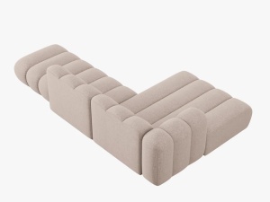COLTAR MODULAR LUPIN, STANGA, 5 LOCURI, 294 CM, BEJ 30, TAPITERIE CHENILLE, DESIGN DEOSEBIT - Img 5