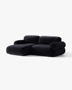 COLTAR MODULAR, OPHELIA, ALBASTRU ROYAL, PE STANGA, 236 CM, CU TAPITERIE DIN TEXTIL CATIFEA VENUS, MICADONI - Img 2
