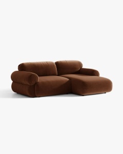 COLTAR MODULAR, OPHELIA, MARO, PE DREAPTA, 236 CM, CU TAPITERIE DIN TEXTIL CATIFEA VENUS, MICADONI - Img 2