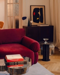 COLTAR MODULAR, OPHELIA, VISINIU, 289 CM, CU TAPITERIE DIN TEXTIL CATIFEA VENUS, MICADONI - Img 6