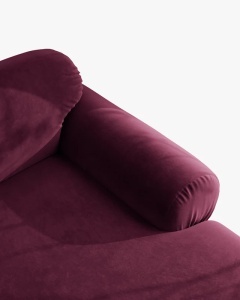 COLTAR MODULAR, OPHELIA, VISINIU, PE DREAPTA, 236 CM, CU TAPITERIE DIN TEXTIL CATIFEA VENUS, MICADONI - Img 5