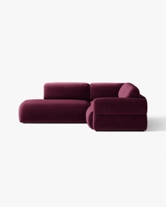 COLTAR MODULAR, OPHELIA, VISINIU, PE STANGA, 289 CM, CU TAPITERIE DIN TEXTIL CATIFEA VENUS, MICADONI - Img 3