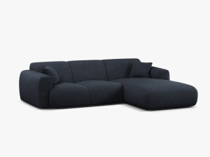 COLTAR MOLINO, 225 CM, PE DREAPTA, ALBASTRU MARIN, CU TAPITERIE DIN TEXTIL CHENILLE EDEN, MICADONI - Img 2