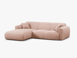 COLTAR MOLINO, 225 CM, PE STANGA, BEJ, CU TAPITERIE DIN TEXTIL BOUCLE BALOO, MICADONI - Img 2
