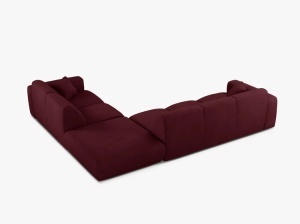 COLTAR MOLINO, 315 CM, PE DREAPTA, BORDO, CU TAPITERIE DIN TEXTIL CHENILLE REBEL, MICADONI - Img 3