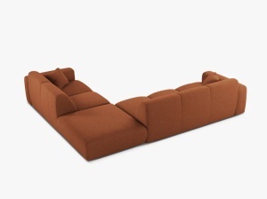 COLTAR MOLINO, 315 CM, PE DREAPTA, CARAMIZIU, CU TAPITERIE DIN TEXTIL CHENILLE EDEN, MICADONI - Img 3