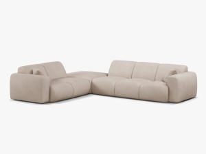 COLTAR MOLINO, 315 CM, PE STANGA, BEJ, CU TAPITERIE DIN TEXTIL CHENILLE REBEL, MICADONI