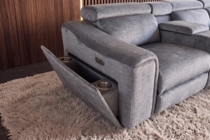 COLTAR MULTIFUNCTIONAL PRIME, 300X270CM, CU SPATIU DE DEPOZITARE, PRIZE, REALIZAT DIN LEMN SI TEXTIL FOARTE FIN, CULOARE GRI - Img 15