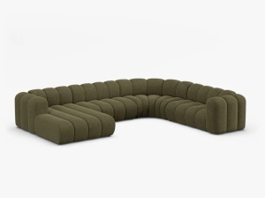 COLTAR PANORAMIC LUPIN, 370, PE DREAPTA, VERDE, CU TAPITERIE DIN TEXTIL CHENILLE EDEN, MICADONI - Img 2