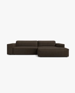 COLTAR PE DREAPTA, CU 3 LOCURI JODIE, 224X162 CM, ADANCIME SCAUN 62 CM, MARO, TAPITAT CU TAPITERIE DIN TEXTIL BOUCLE BALOO, MICADONI