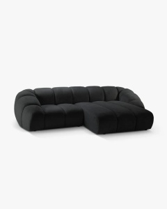 COLTAR PE DREAPTA DIANA, GRI ANTRACIT, 294X182 CM, TAPITAT CU TAPITERIE DIN TEXTIL STRUCTURAT BUBBLE MICADONI - Img 2