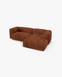 COLTAR PE DREAPTA MARTINA, 180X176 CM, ADANCIME SCAUN 90 CM, CARAMIZIU, TAPITAT CU TAPITERIE DIN TEXTIL CORDOI TILIA, MICADONI - Img 3