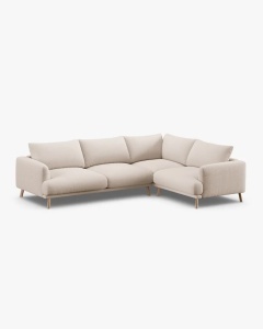 COLTAR PE DREAPTA, NAOMI, BEJ, 280X195 CM, TAPITAT CU TAPITERIE DIN TEXTIL STRUCTURAT LIBERTY, MICADONI - Img 4
