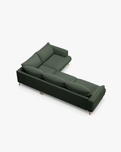 COLTAR PE DREAPTA, NAOMI, VERDE MUSCHI, 280X195 CM, TAPITAT CU TAPITERIE DIN TEXTIL STRUCTURAT LIBERTY, MICADONI - Img 2