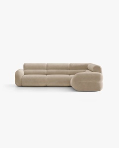 COLTAR PE DREAPTA NEO, BEJ INCHIS, 295X210 CM, TAPITAT CU TAPITERIE DIN TEXTIL CHENILLE GOLD, MICADONI