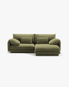 COLTAR PE DREAPTA, TORINO, 220X170, VERDE DESCHIS, CU TAPITERIE DIN TEXTIL CATIFEA CASINO, MICADONI - Img 3