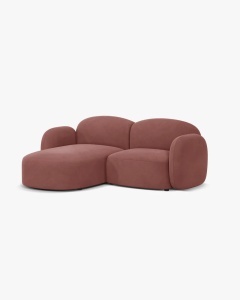 COLTAR PE STANGA, BLAIR, 194X 95, FLAMINGO, CU TAPITERIE DIN TEXTIL CATIFEA CASINO, MICADONI - Img 2