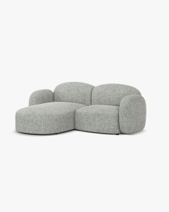 COLTAR PE STANGA, BLAIR, 194X 95, GRI CALD, CU TAPITERIE DIN TEXTIL STRUCTURAT BALTIMORE, MICADONI - Img 2
