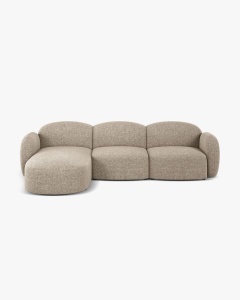 COLTAR PE STANGA, BLAIR, 274X 95, BEJ INCHIS, CU TAPITERIE DIN TEXTIL CHENILLE EDEN, MICADONI