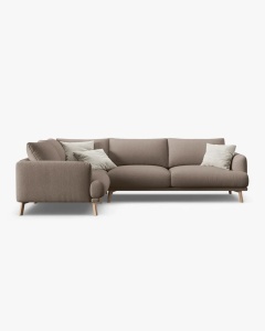 COLTAR PE STANGA, NAOMI, CAPPUCCINO, 280X195 CM, TAPITAT CU TAPITERIE DIN TEXTIL STRUCTURAT LIBERTY, MICADONI