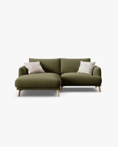 COLTAR PE STANGA, NAOMI VERDE, 200X170 CM, TAPITAT CU TAPITERIE DIN TEXTIL CATIFEA SALVADOR, MICADONI