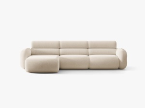 COLTAR PE STANGA, NEO, BEJ, 305X165 CM, TAPITAT CU TAPITERIE DIN TEXTIL BOUCLE BALOO, MICADONI - Img 5