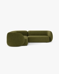 COLTAR SIMETRIC KATE, VERDE MASLINIU INCHIS, 252X252 CM, TAPITAT CU TAPITERIE DIN TEXTIL BOUCLE BALLO, MICADONI - Img 2