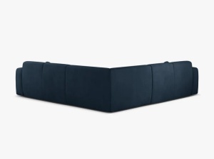 COLTAR SIMETRIC MOLINO, 252 CM, ALBASTRU ROYAL, CU TAPITERIE DIN TEXTIL CHENILLE REBEL, MICADONI - Img 3
