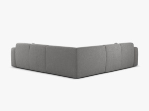 COLTAR SIMETRIC MOLINO, 252 CM, GRI DESCHIS, CU TAPITERIE DIN TEXTIL CHENILLE EDEN, MICADONI - Img 3