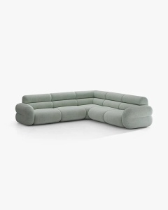 COLTAR SIMETRIC NEO, ALBASTRU PAL, 295X295 CM, TAPITAT CU TAPITERIE DIN TEXTIL CHENILLE SILENCIO, MICADONI - Img 2