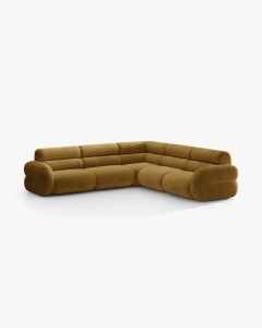 COLTAR SIMETRIC NEO, MUSTAR, 295X295 CM, TAPITAT CU TAPITERIE DIN TEXTIL CHENILLE GOLD, MICADONI - Img 2