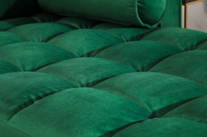 COLTAR SUPER CONFORTABIL 260CM, VELVET II, DIN LEMN SI CATIFEA VERDE SMARALD, ARTIM GROUP SELECTION - Img 5