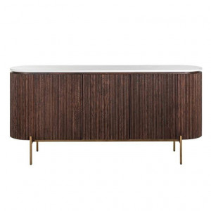 COMODA BARKLEY, 180 CM, ALB/MARO/AURIU ANTICHIZAT, DIN LEMN DE STEJAR, MARMURA SI METAL, RICHMOND INTERIORS - Img 3