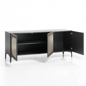 COMODA/BUFET 165CM, KIM BRONZE, COD 4968, STIL MODERN, REALIZATA DIN METAL SI PANOURI ECO - Img 2