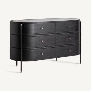 COMODA CU SERTARE BILZEN 140CM, DIN MDF, FURNIR SI FIBRA DE STICLA, DESIGN EXCLUSIVIST, VICAL HOME